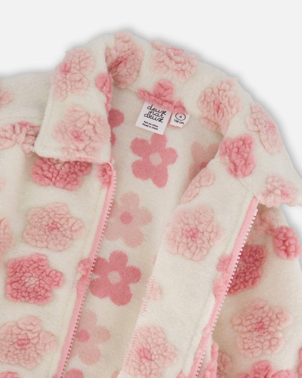 Sherpa Overshirt Off-White And Pink - H20YG16_000