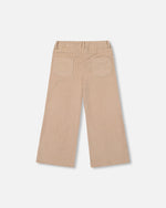 Wide Leg Corduroy Pants Beige - H20YG21_126