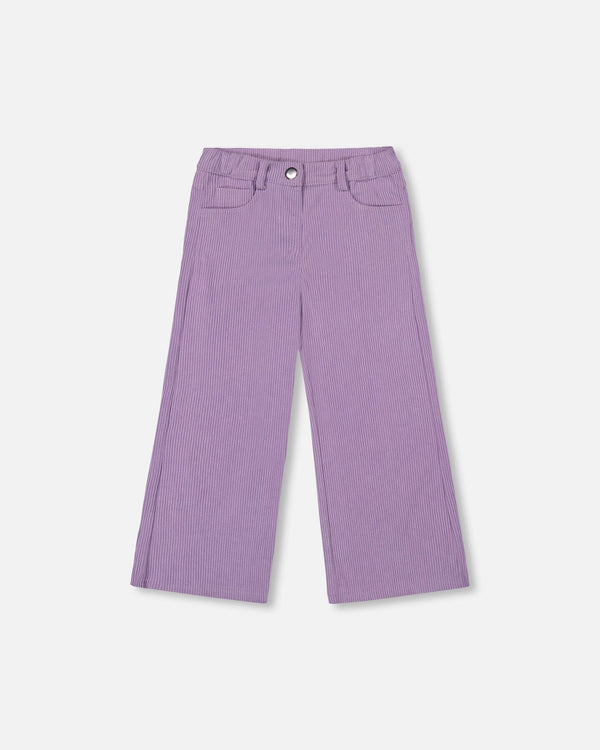 Wide Leg Corduroy Pants Lavender - H20YG21_564