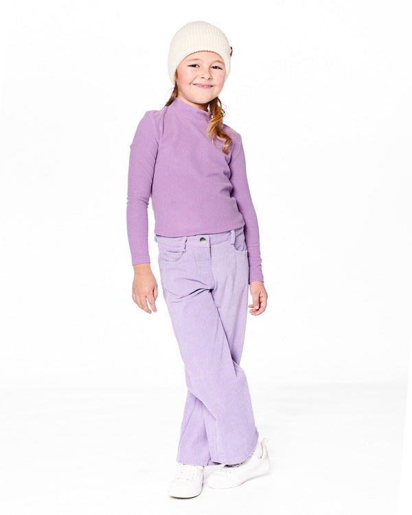 Wide Leg Corduroy Pants Lavender - H20YG21_564