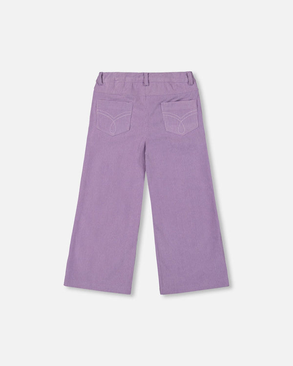 Wide Leg Corduroy Pants Lavender - H20YG21_564