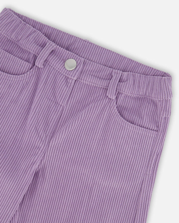 Wide Leg Corduroy Pants Lavender - H20YG21_564