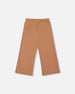 Waffle Flare Leg Pants Caramel Brown - H20YG22_184