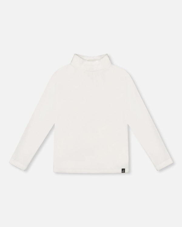 Super Soft Ribbed Mock Neck Top Off-White - H20YG71_100