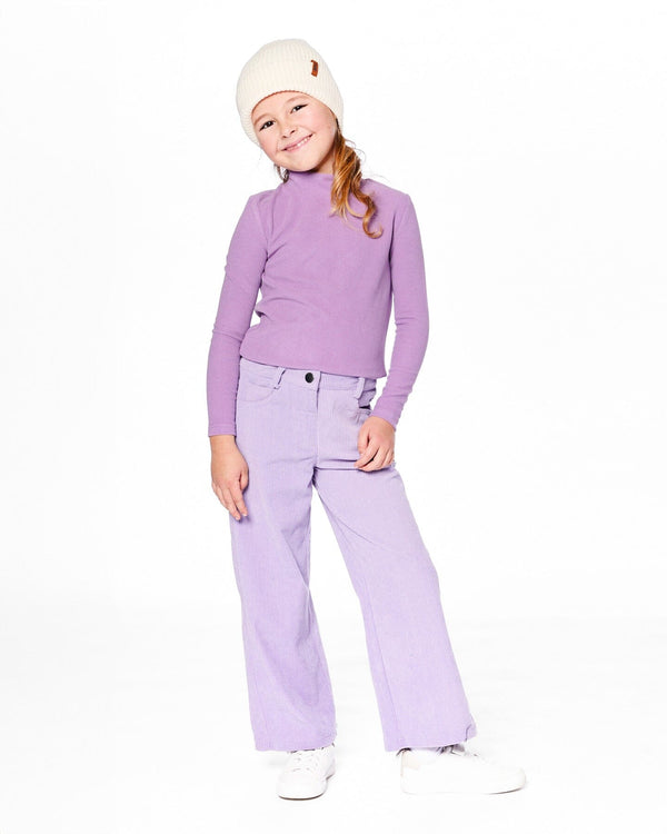 Super Soft Ribbed Mock Neck Top Lavender - H20YG71_530