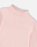 Super Soft Ribbed Mock Neck Top Pink - H20YG71_622