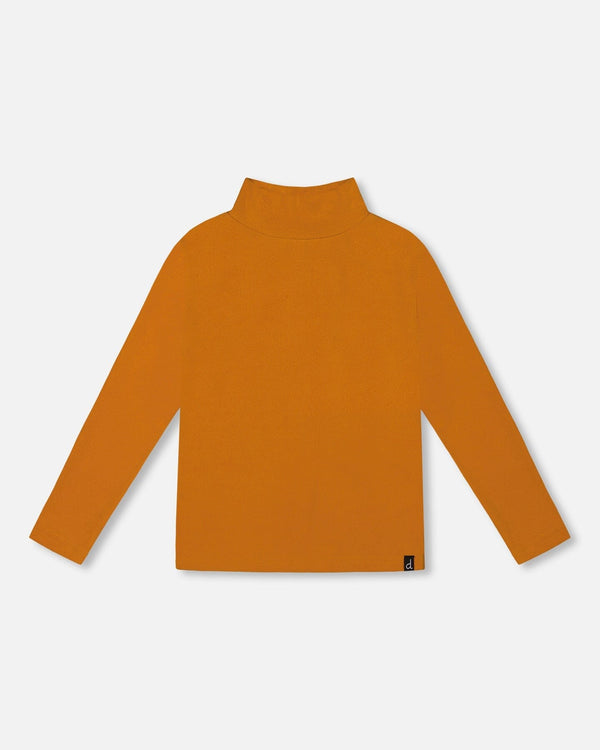 Super Soft Ribbed Mock Neck Top Golden Yellow - H20YG71_854