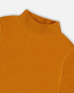 Super Soft Ribbed Mock Neck Top Golden Yellow - H20YG71_854