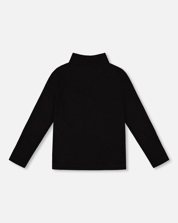 Super Soft Ribbed Mock Neck Top Black - H20YG71_999