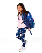 Stretch Jersey Leggings Navy Unicorn Print - H20Z60_037