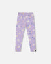 Stretch Jersey Leggings Lilac Unicorn Print - H20Z60_072