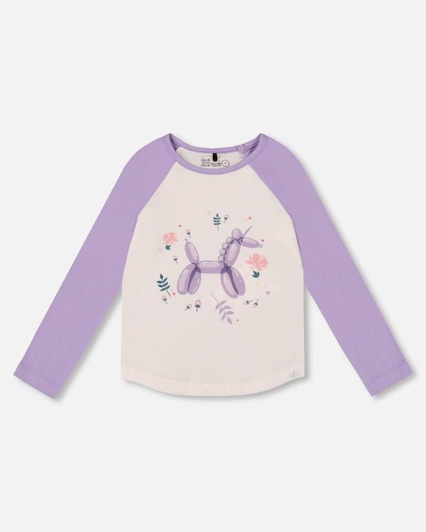 Jersey Raglan Sleeve Tee Lavender - H20Z70_564
