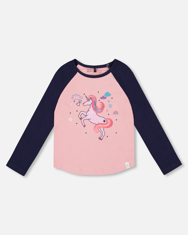 Jersey Raglan Sleeve Tee Dusty Pink - H20Z70_617