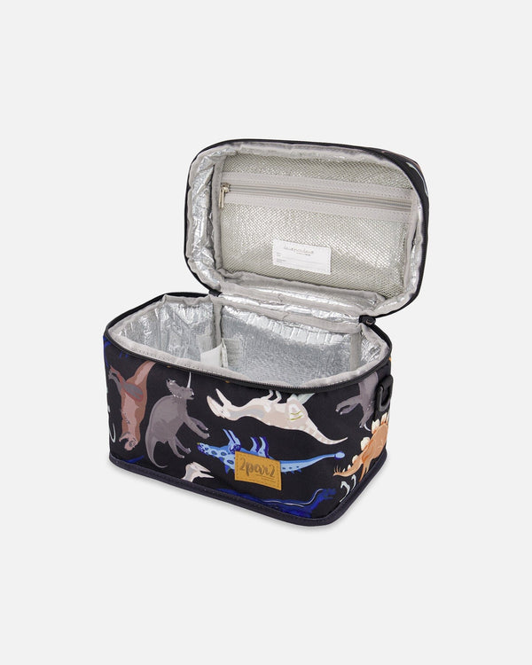 Lunch Box Black Dinosaur Print - H20ZBL_026