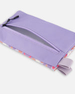 Double Pencil Case Lilac Cat Print - H20ZEC_008