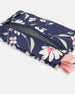 Double Pencil Case Navy Flower Print - H20ZEC_016