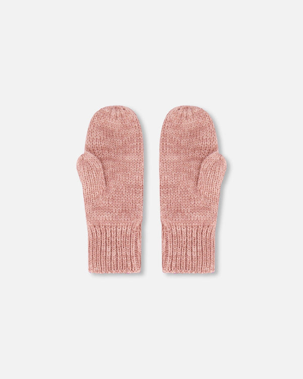 Mid-Season Knit Mittens Dusty Pink - H20ZW07_643
