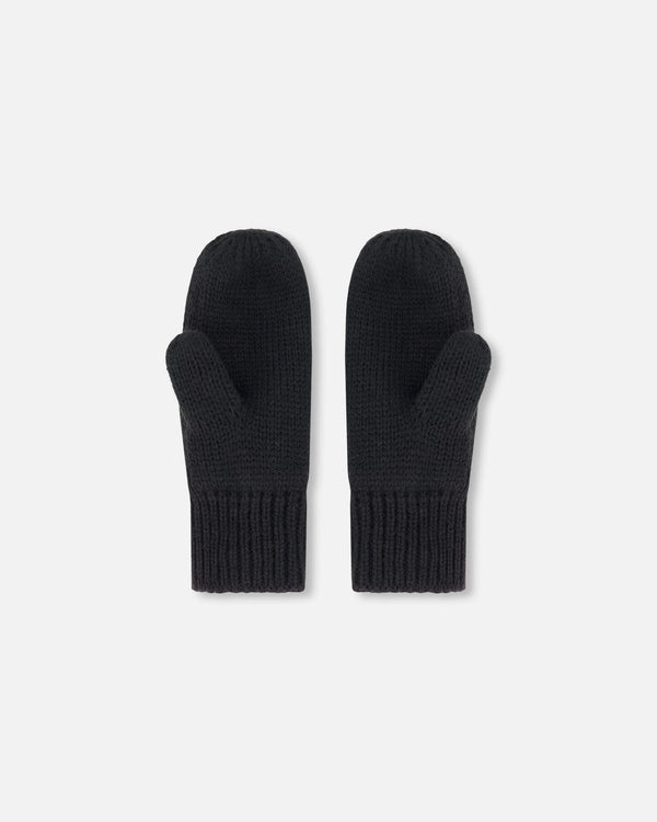 Mid-Season Knit Mittens Black - H20ZW07_999