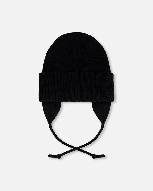 Baby Mid-Season Knit Hat Black - H20ZW08_999