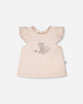 Organic Cotton Jersey Top And Short Set Peach And Peach Animal Print - H30A12_06006