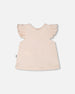 Organic Cotton Jersey Top And Short Set Peach And Peach Animal Print - H30A12_06006