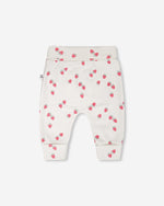 Cotton Jersey Evolutive Pants White Printed Strawberries - H30A20_3H058