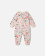 Organic Cotton Jersey One-Piece Pyjama Pink Printed Berries - H30A40_3H059