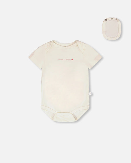 Evolutive Organic Cotton Jersey Onesie White - H30A70_01000