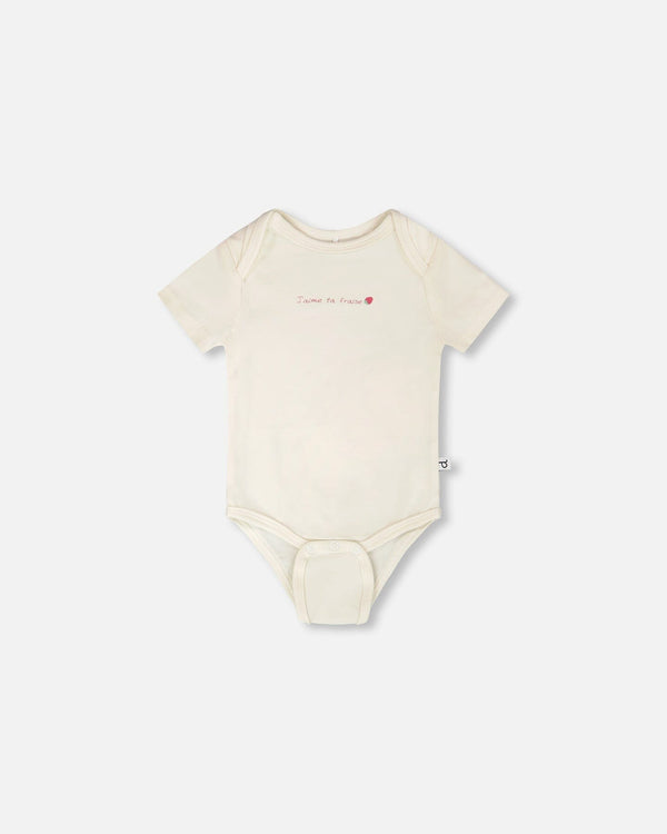Evolutive Organic Cotton Jersey Onesie White - H30A70_01000