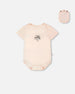 Evolutive Organic Cotton Jersey Onesie Peach - H30A70_06006