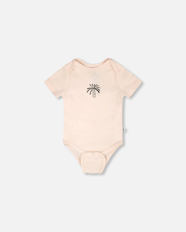 Evolutive Organic Cotton Jersey Onesie Peach - H30A70_06006