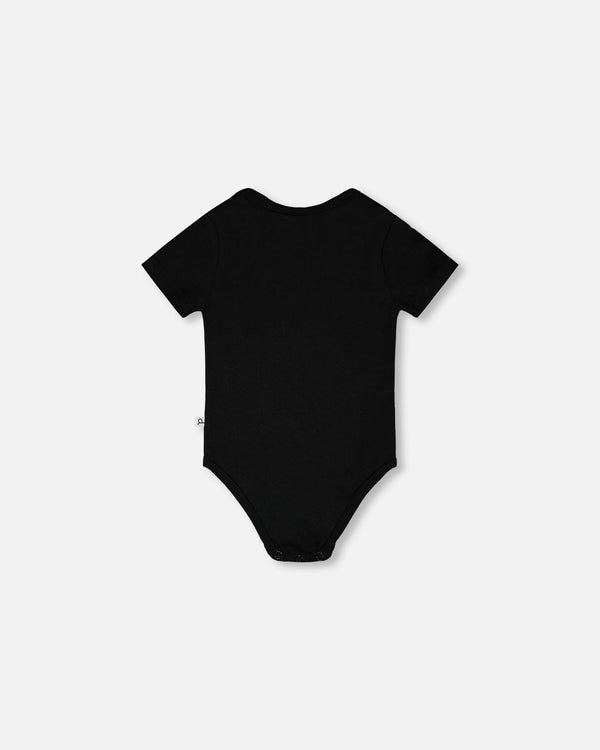 Evolutive Organic Cotton Jersey Onesie Black - H30A70_09990