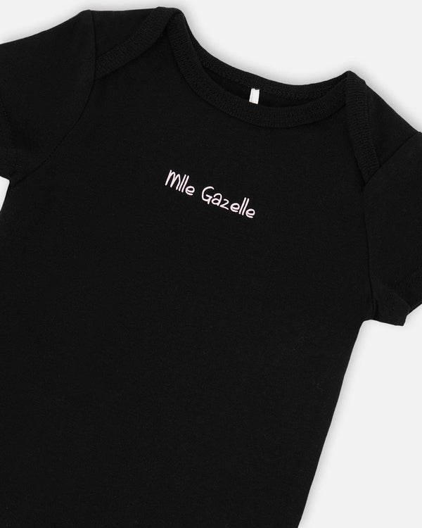 Evolutive Organic Cotton Jersey Onesie Black - H30A70_09990