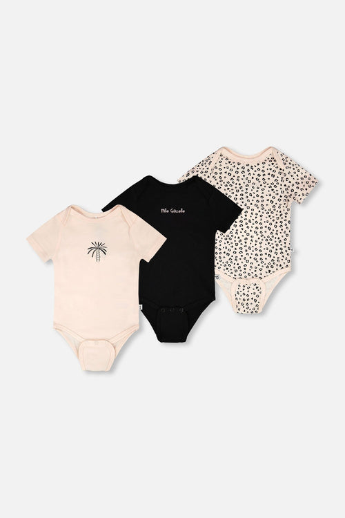 Evolutive Organic Cotton Jersey 3 Pack Onesie Peach - H30A71_06006