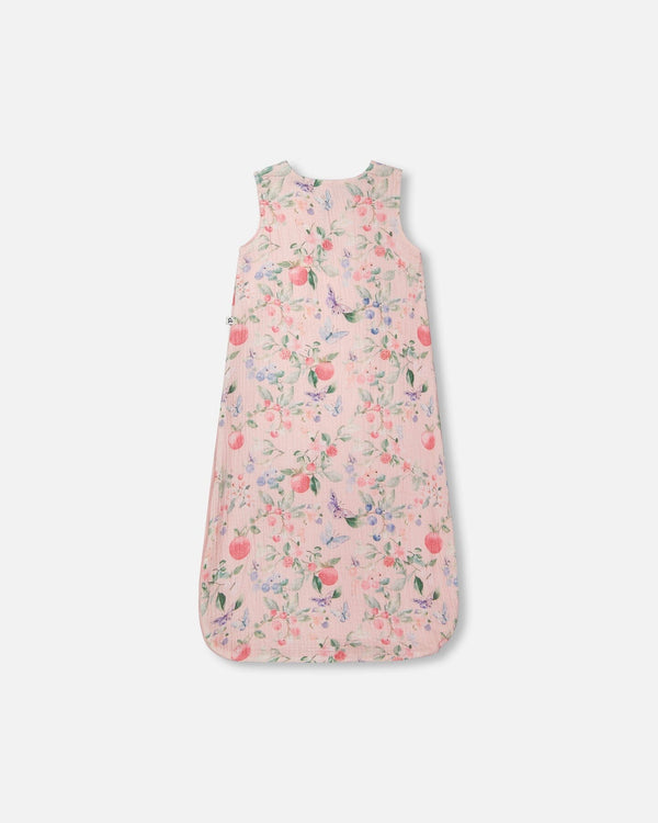 Cotton Jersey Muslin Sleep Sack Pink Printed Berries - H30ASB_3H059
