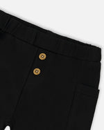 Cotton Rib Jersey T-Shirt And Organic Cotton Jersey Short Set Sage Green And Black - H30C11_03011