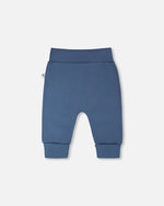 Organic Cotton Jersey Evolutive Pants Medium Blue - H30C20_04770
