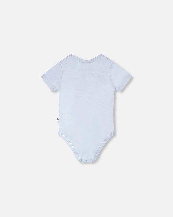 Evolutive Organic Cotton Jersey Onesie Sky Blue - H30C70_04005