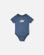 Evolutive Organic Cotton Jersey Onesie Medium Blue - H30C70_04770