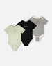 3 Pack Evolutive Organic Cotton Jersey Onesies Sage Green - H30C71_09990