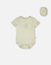 3 Pack Evolutive Organic Cotton Jersey Onesies Sage Green - H30C71_09990