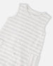 Cotton Striped Romper White And Grey Stripes - H30D42_3H211