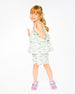 Jersey Romper With Tiers Green Printed Flowers - H30E40_3H048