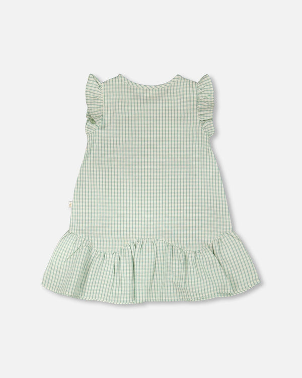 Plaid Poplin Dress Green - H30E88_3H110