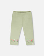 Organic Cotton Jersey Capri Light Khaki Green - H30F60_03910