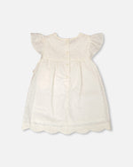 Printed Poplin Dress Off-White - H30F88_01010