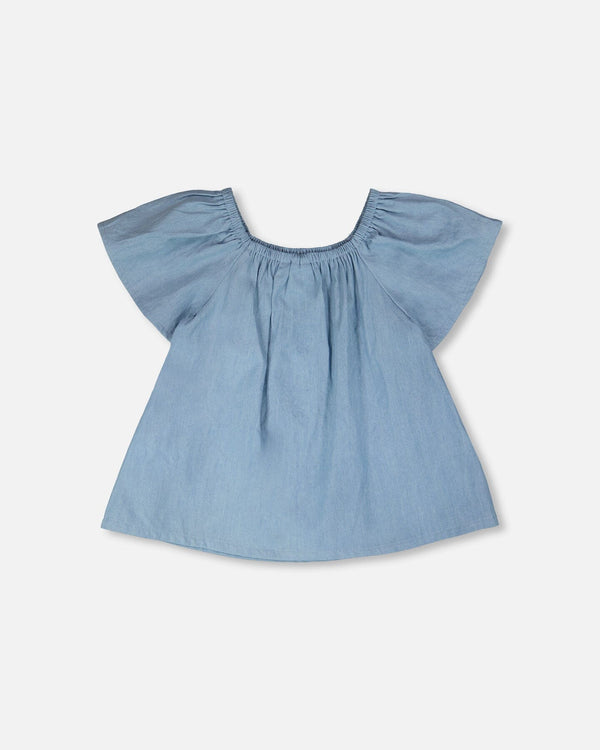 Blue Chambray Top - H30G15_3H129