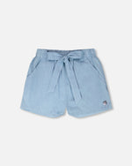 Blue Chambray Shorts - H30G28_3H129