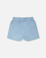Blue Chambray Shorts - H30G28_3H129