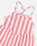Crinkle Jersey Jumpsuit White And Pink Stripes - H30G40_3H172